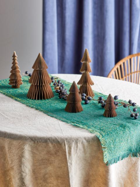 Janavi Table Runner, Green, Jute