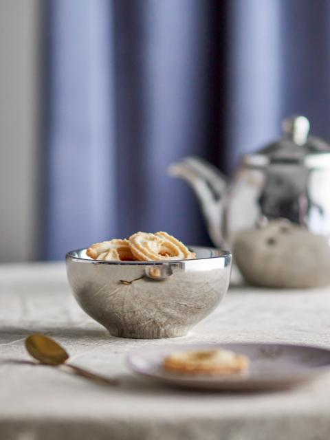 Shine Bowl, Silver, Stoneware