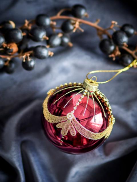 Suman Ornament, Rot, Glas