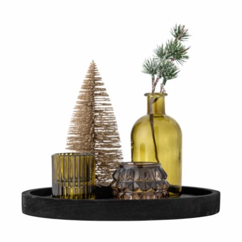 Sanga Tray w/Votive, Green, Glass