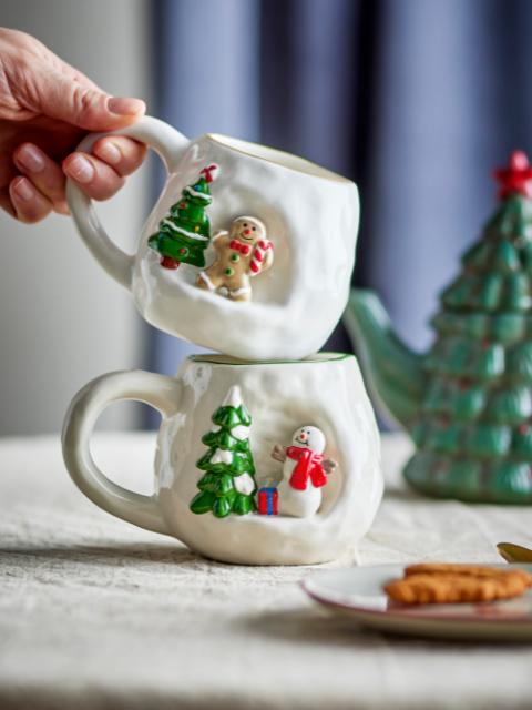 Ryne Becher, Weiß, Steingut