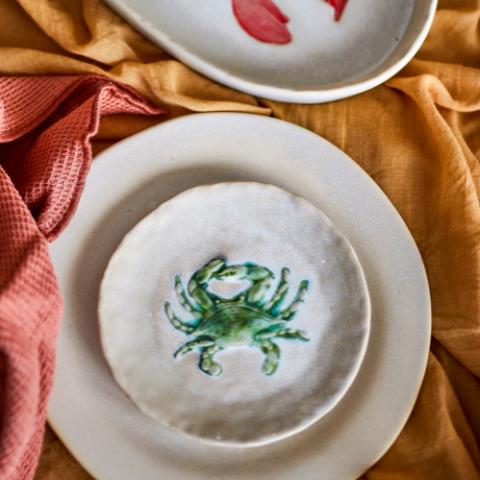 Hadden Plate, Green, Stoneware