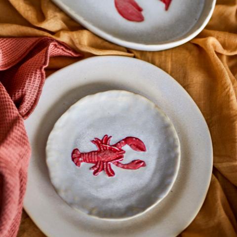 Hadden Plate, Red, Stoneware
