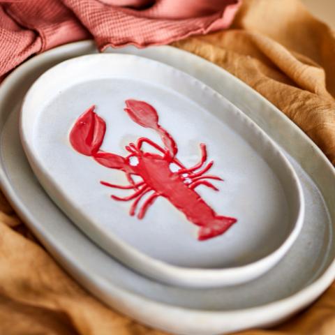 Hadden Serving Plate, Red, Stoneware