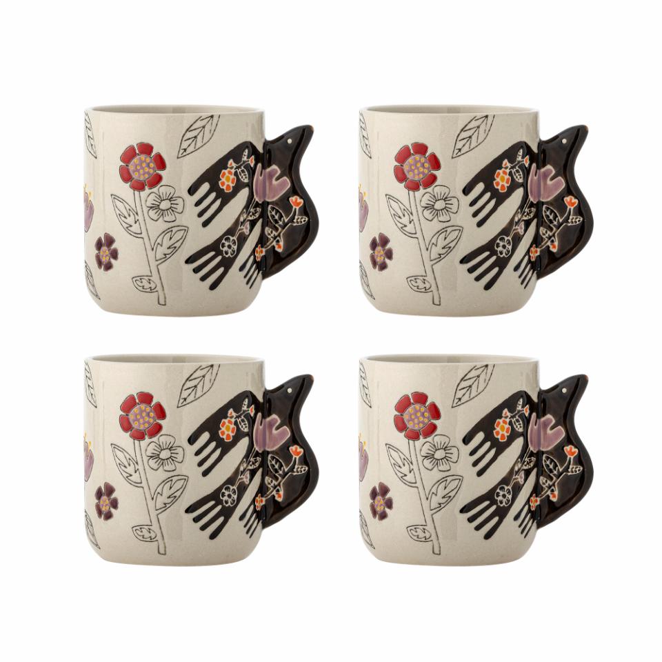 Vivielle Tasse, Bunt, Steingut