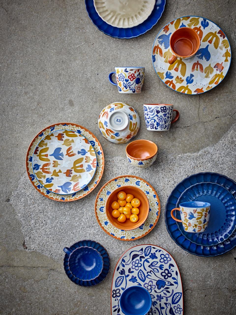 Anniversary Teller, Bunt, Steingut