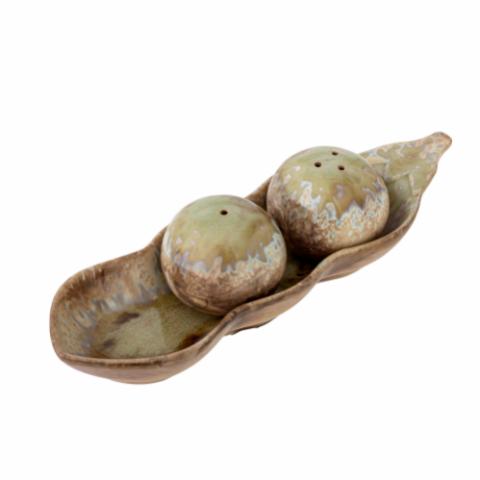 Kayo Salt & Pepper Shaker Set, Green, Stoneware