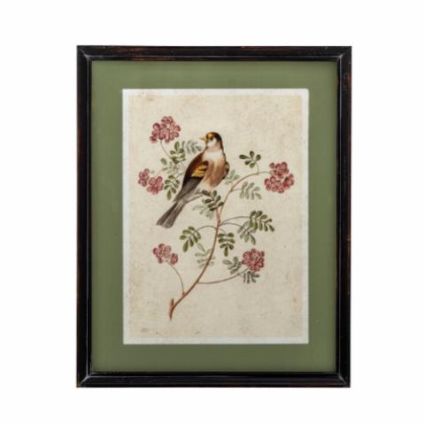 Renji Illustration w/ Frame, Multi, Firwood