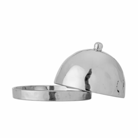 Shine Butter Box, Silver, Stoneware