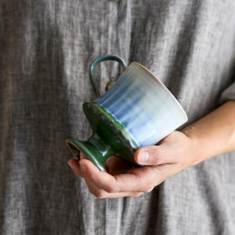 Odile Becher, Blau, Steingut