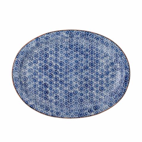 Karine Servierplatte, Blau, Steingut