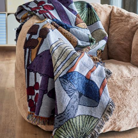 Sonam Decke, Bunt, Recycelte Baumwolle