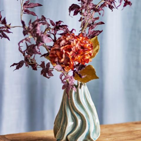Dilara Vase, Blue, Stoneware