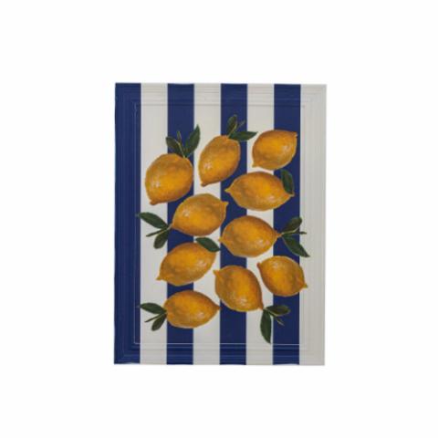Limone Illustration w/ Frame, Multi, Firwood