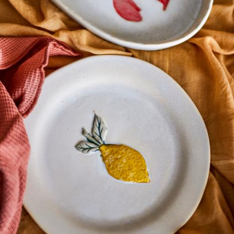 Hadden Plate, Yellow, Stoneware