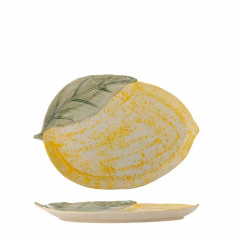 Hadden Serving Plate, Yellow, Stoneware