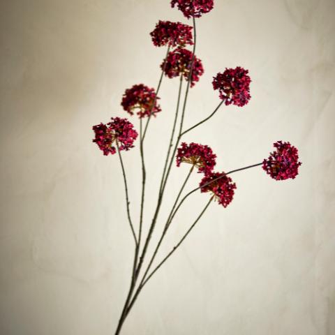 Hydrangea Stem, Red, Artificial Flowers