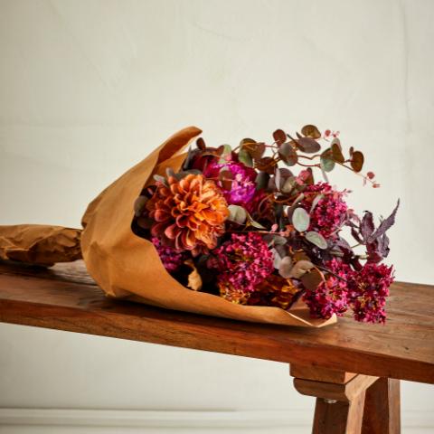 Waverly Buket, Orange, Kunstige Blomster