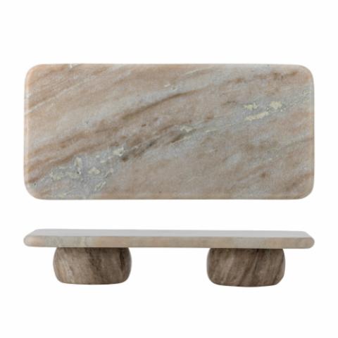 Fatin Pedestal, Grey, Marble
