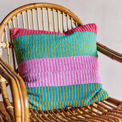 Isnel Coussin, Multicolore, Coton recyclé