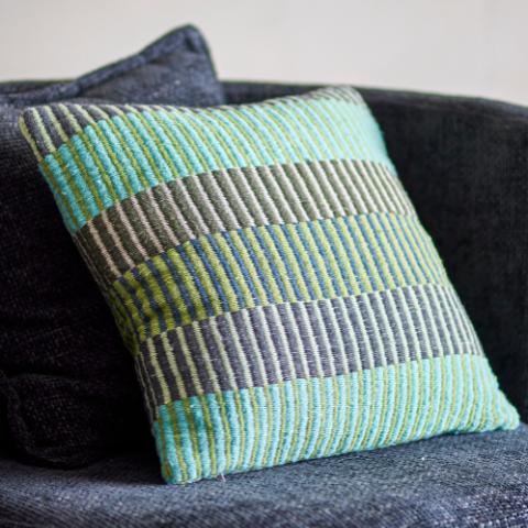 Isnel Coussin, Multicolore, Coton recyclé