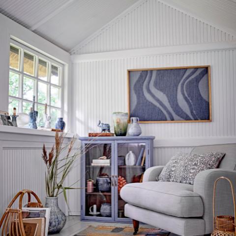 Hazem Cabinet, Blue, Firwood