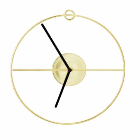 Selin Wall Clock, Gold, Metal