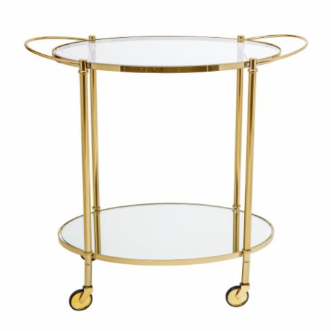 Fine Bar Table, Gold, Glass