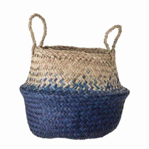 Kiafillippa Basket, Blue, Seagrass